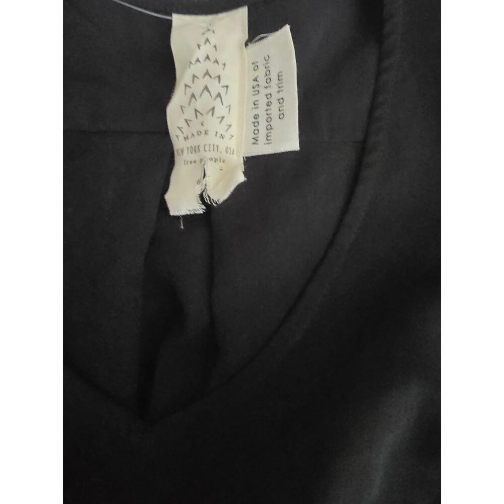 New Free People Harper Mini Dress $128 BLACK Size 6 Metal Studded Buttons - Picture 8 of 8